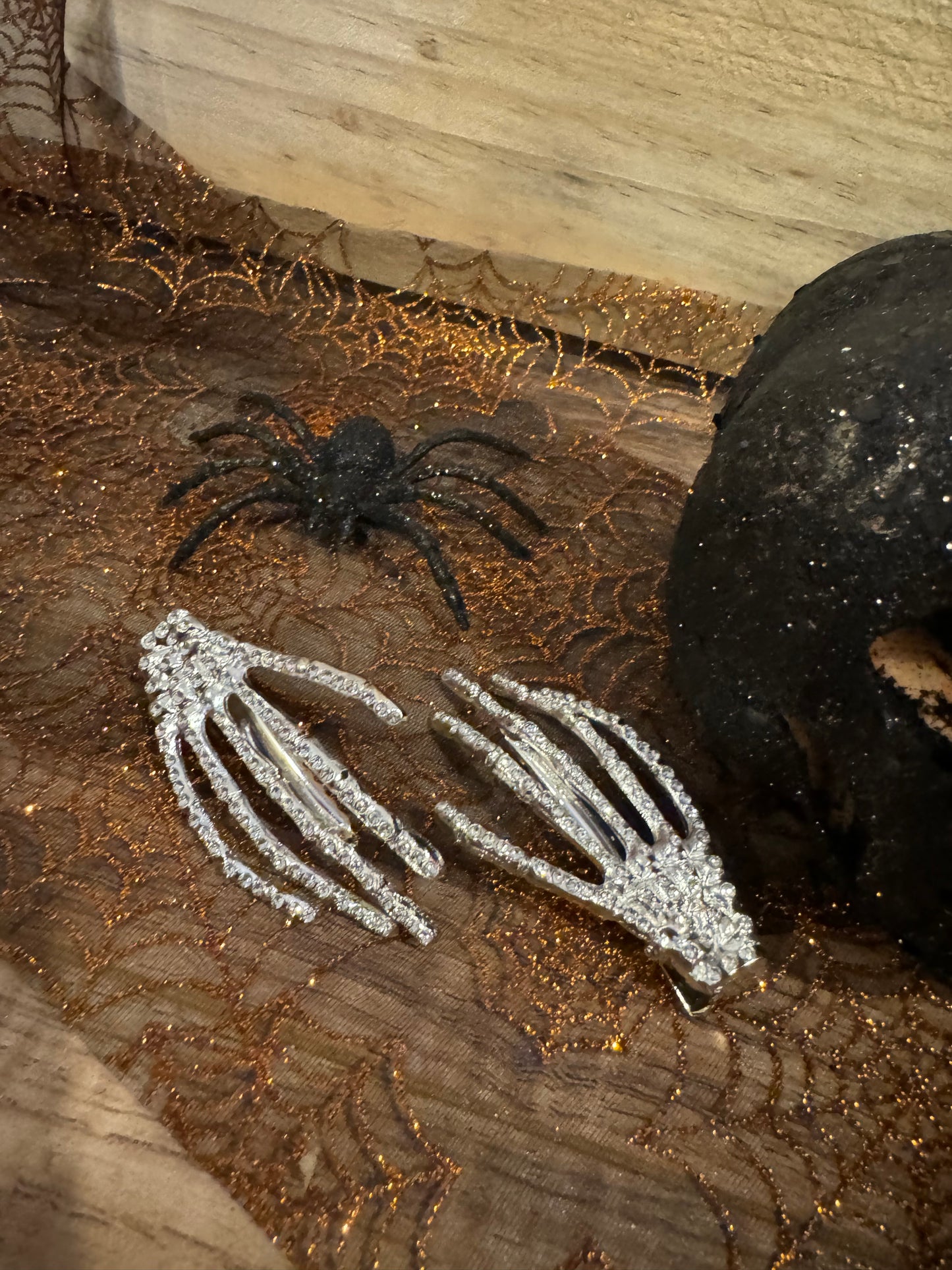 Rhinestone Skelaton Hair Clip