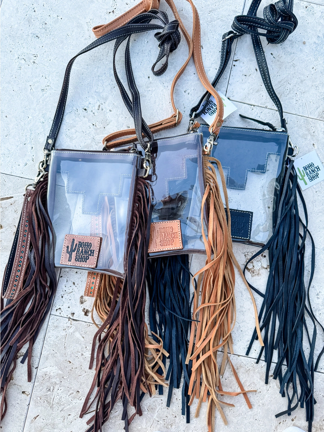 Shayne Small - Hand Tooled Clear Crossbody Concert Bag