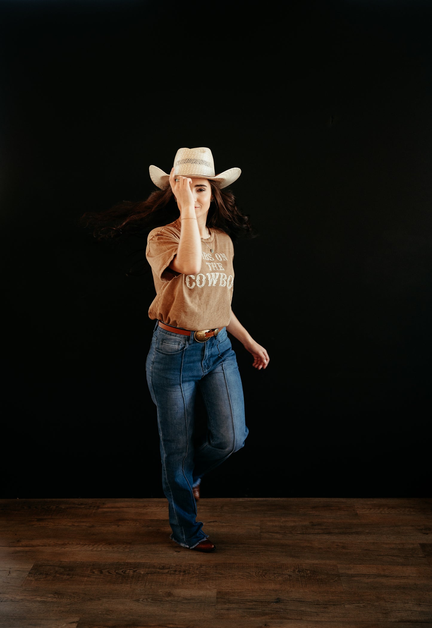 Dibs On the Cowboy Mineral Washed Graphic Top
