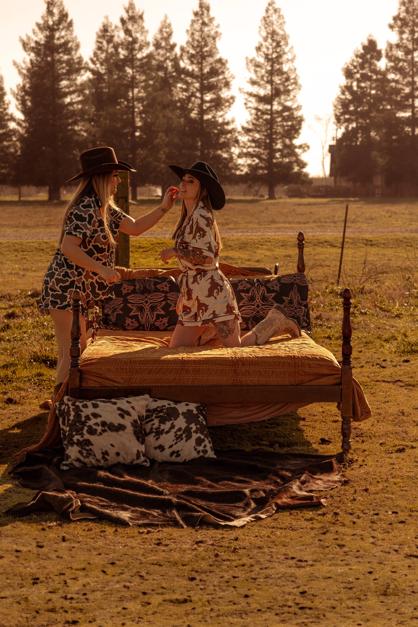 Bronc Rider Silky Pajama Set