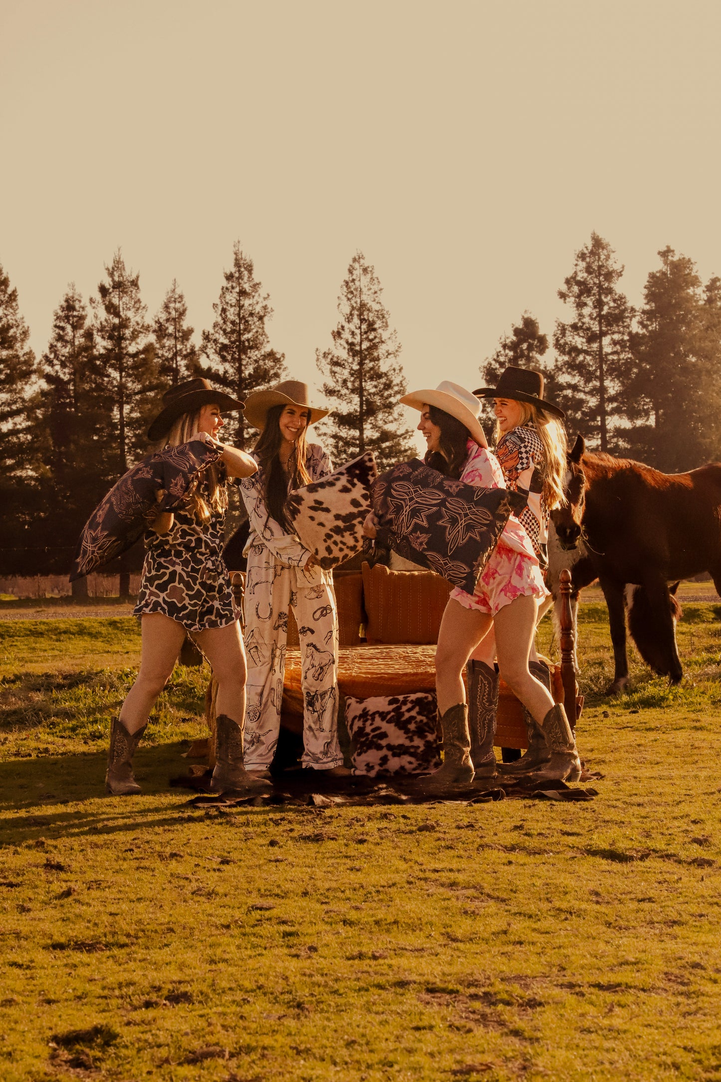 Rodeo Cowboy Silky Pajama Set