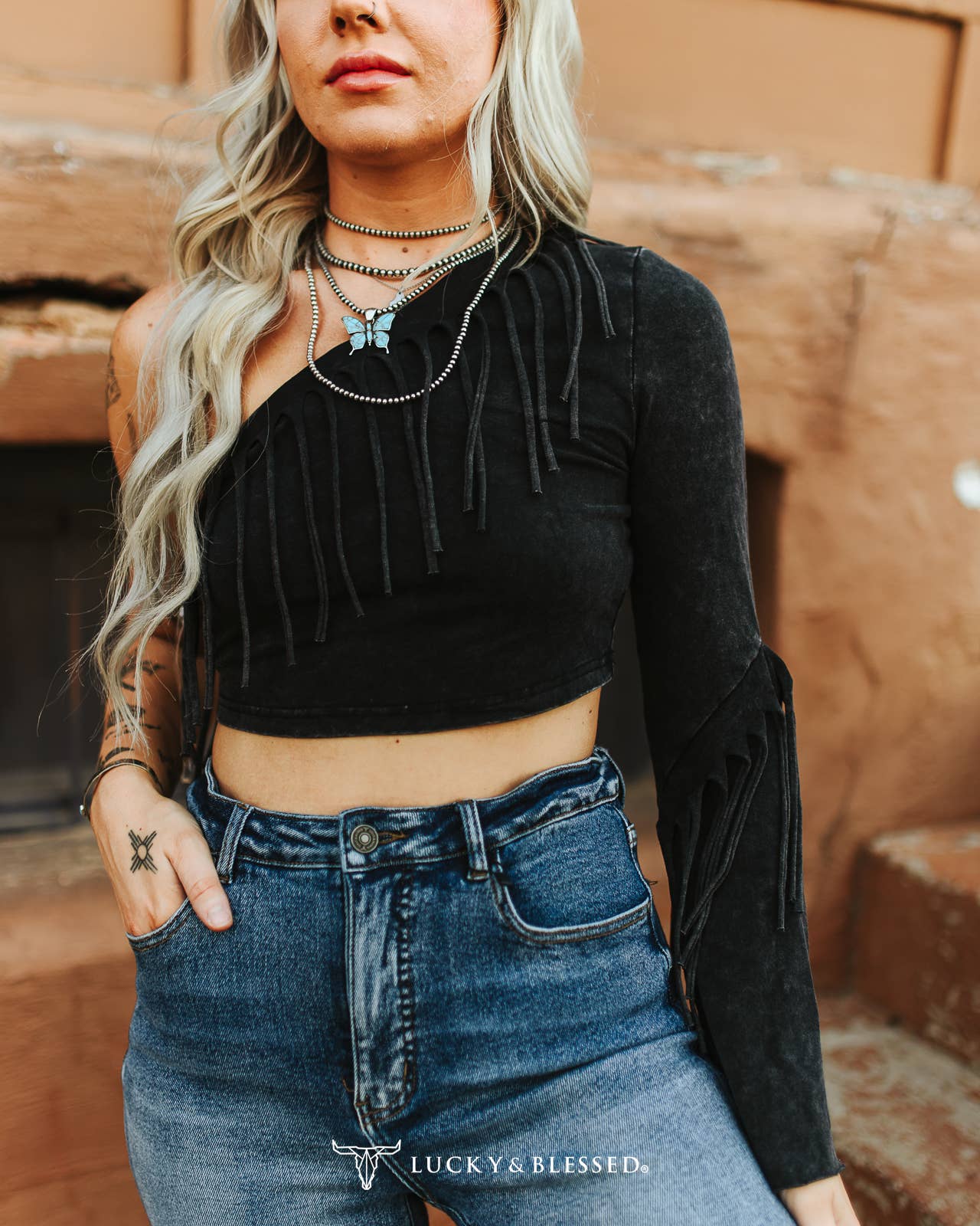 Midnight Fringe Darling Top