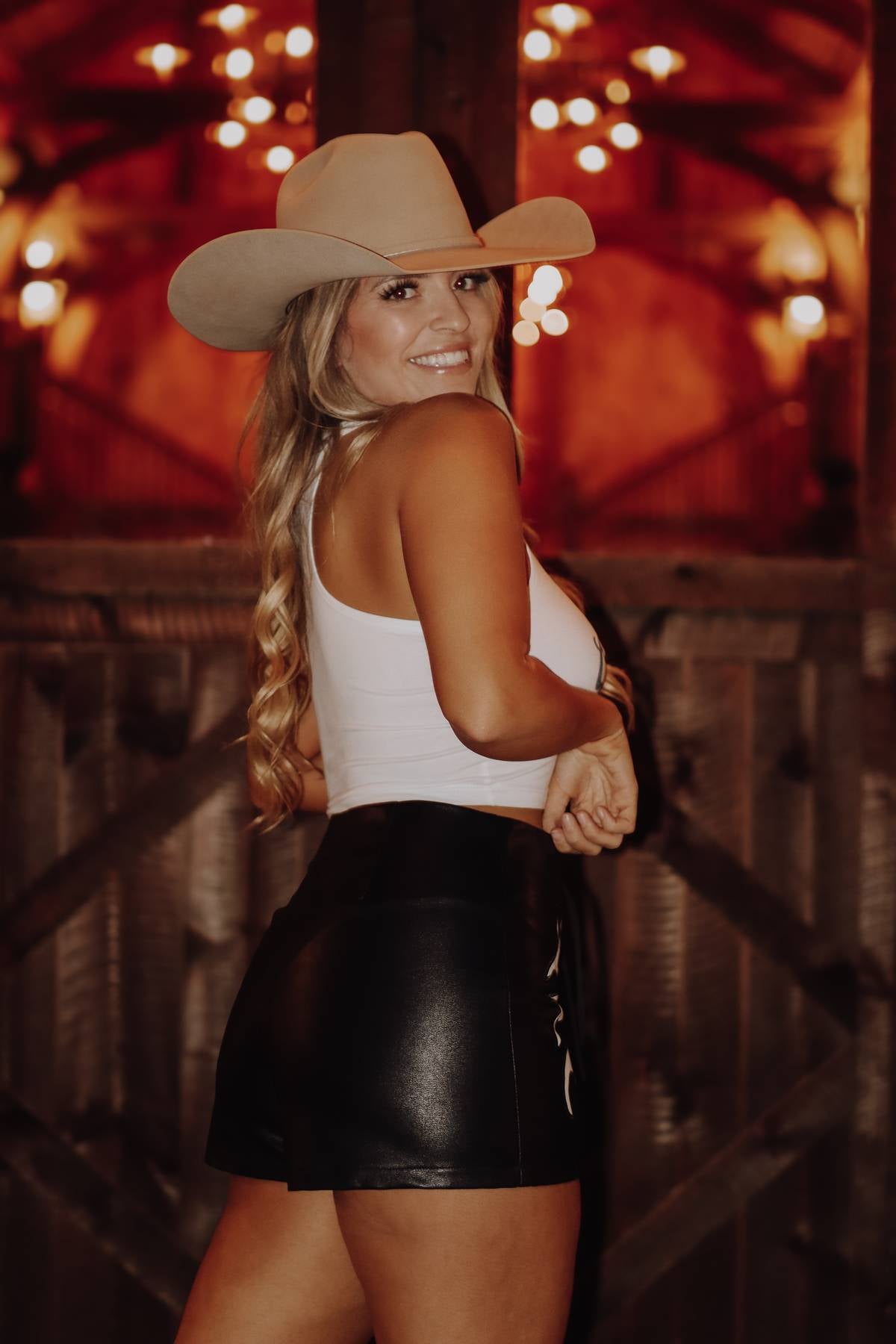 Vegan Leather Lightning Shorts - Black