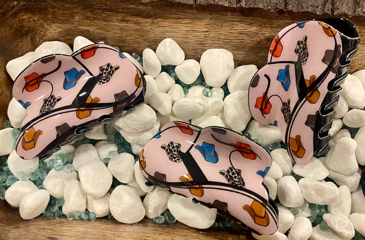 Cowboy Hat Hair Clips