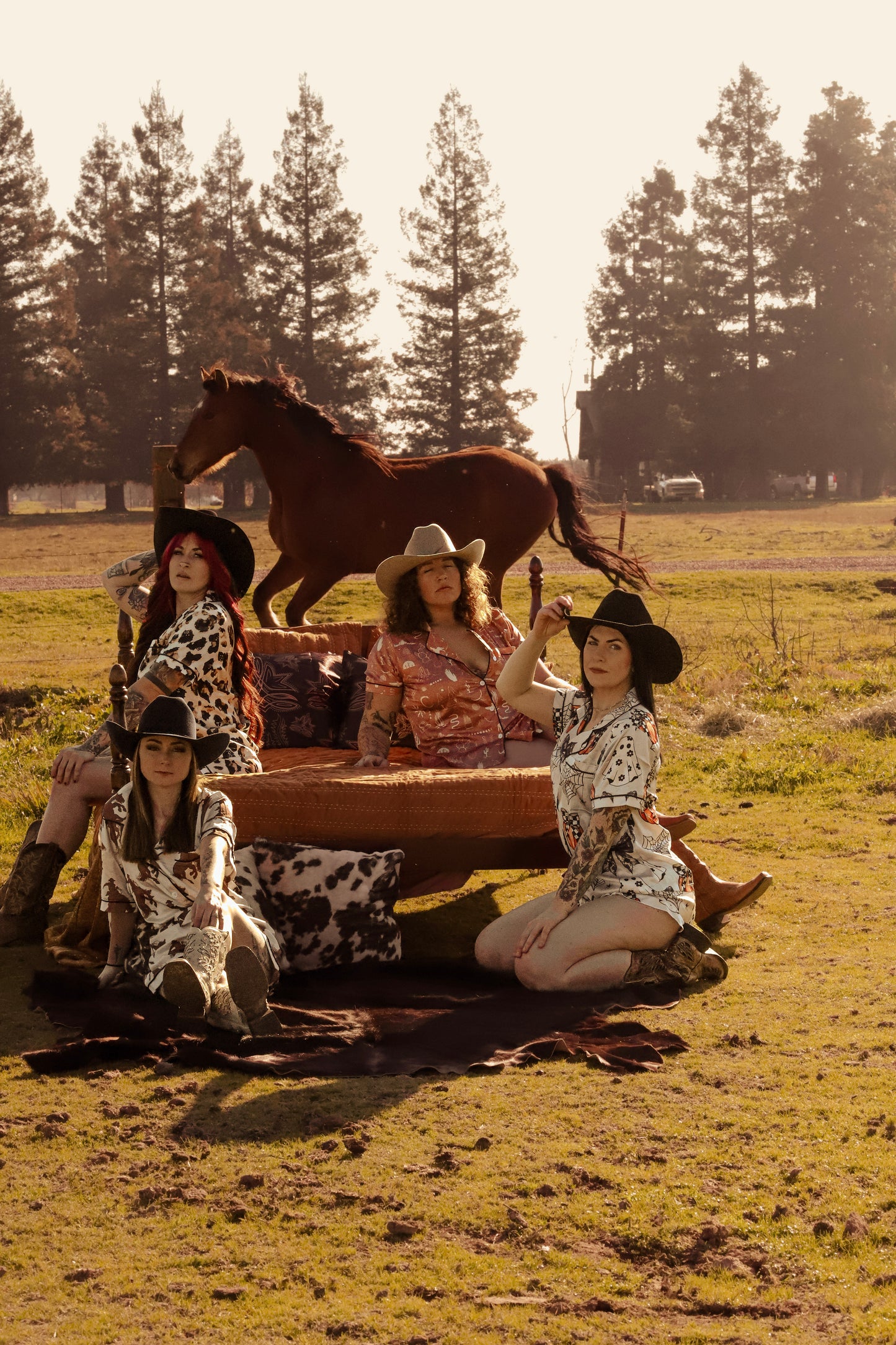 Western Willow Silky Pajama Set