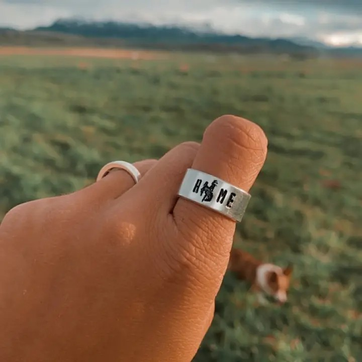 Stamped Turquoise Rings