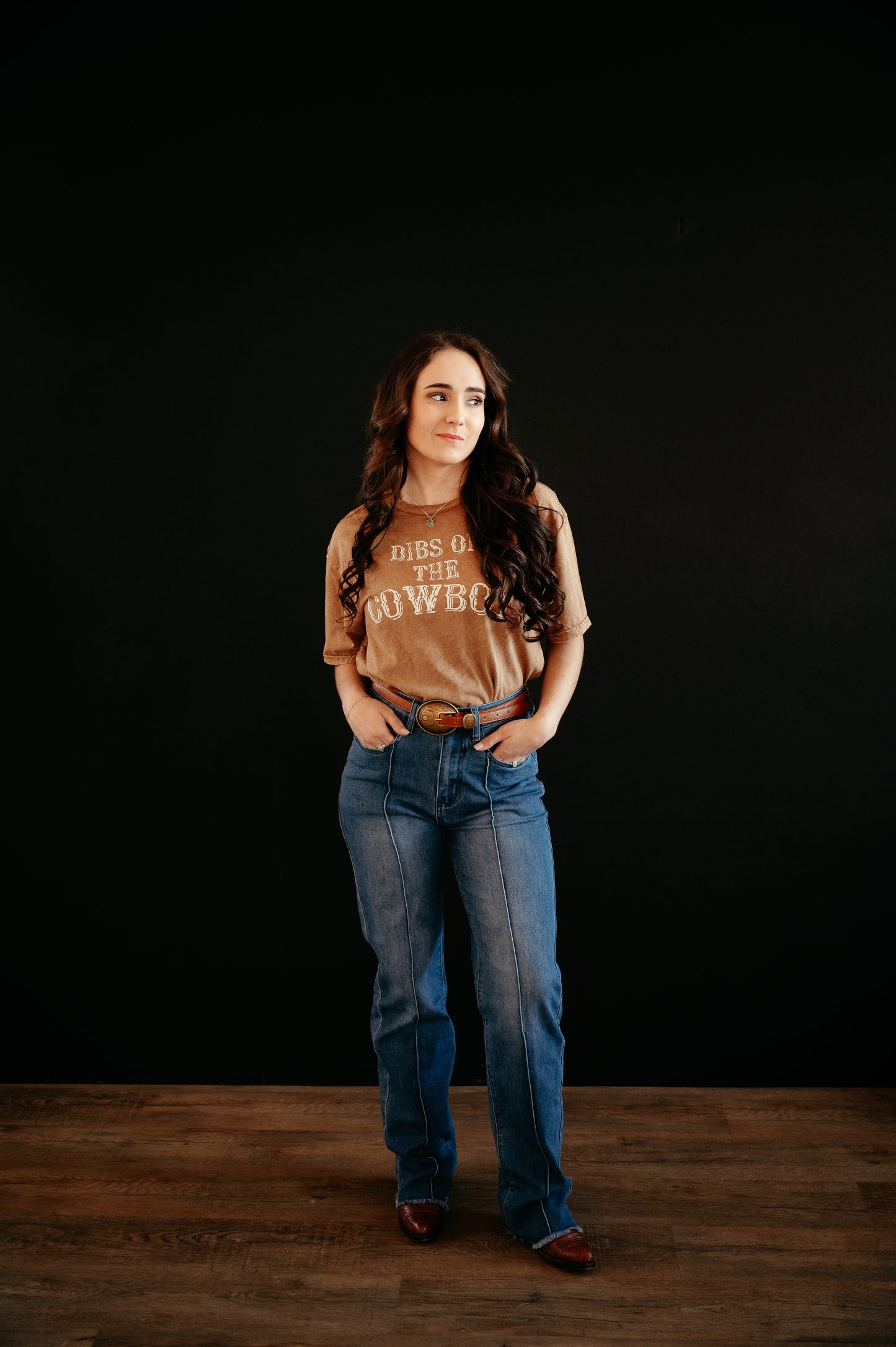 Dibs On the Cowboy Mineral Washed Graphic Top