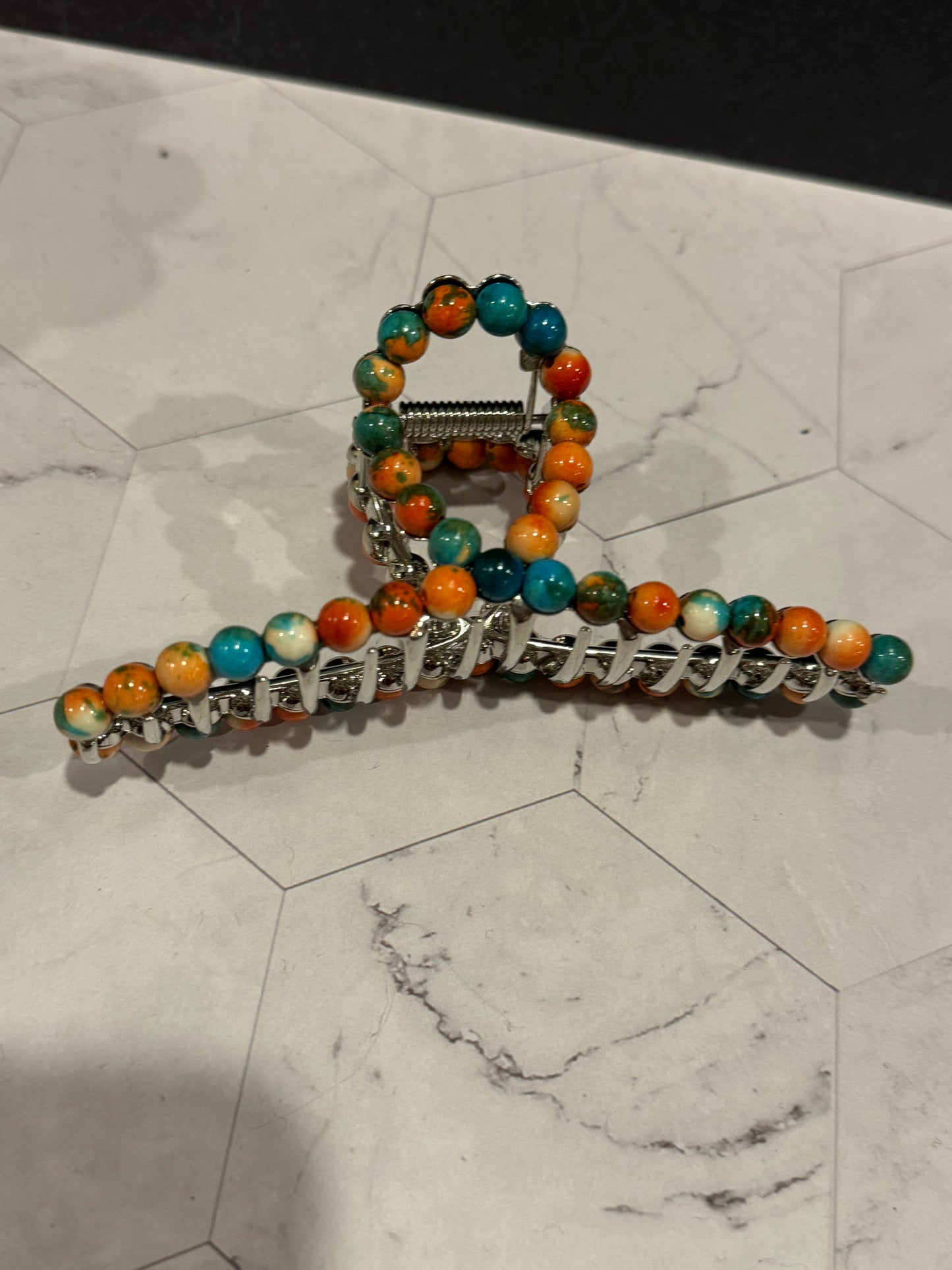 Fall Stone Claw Clip