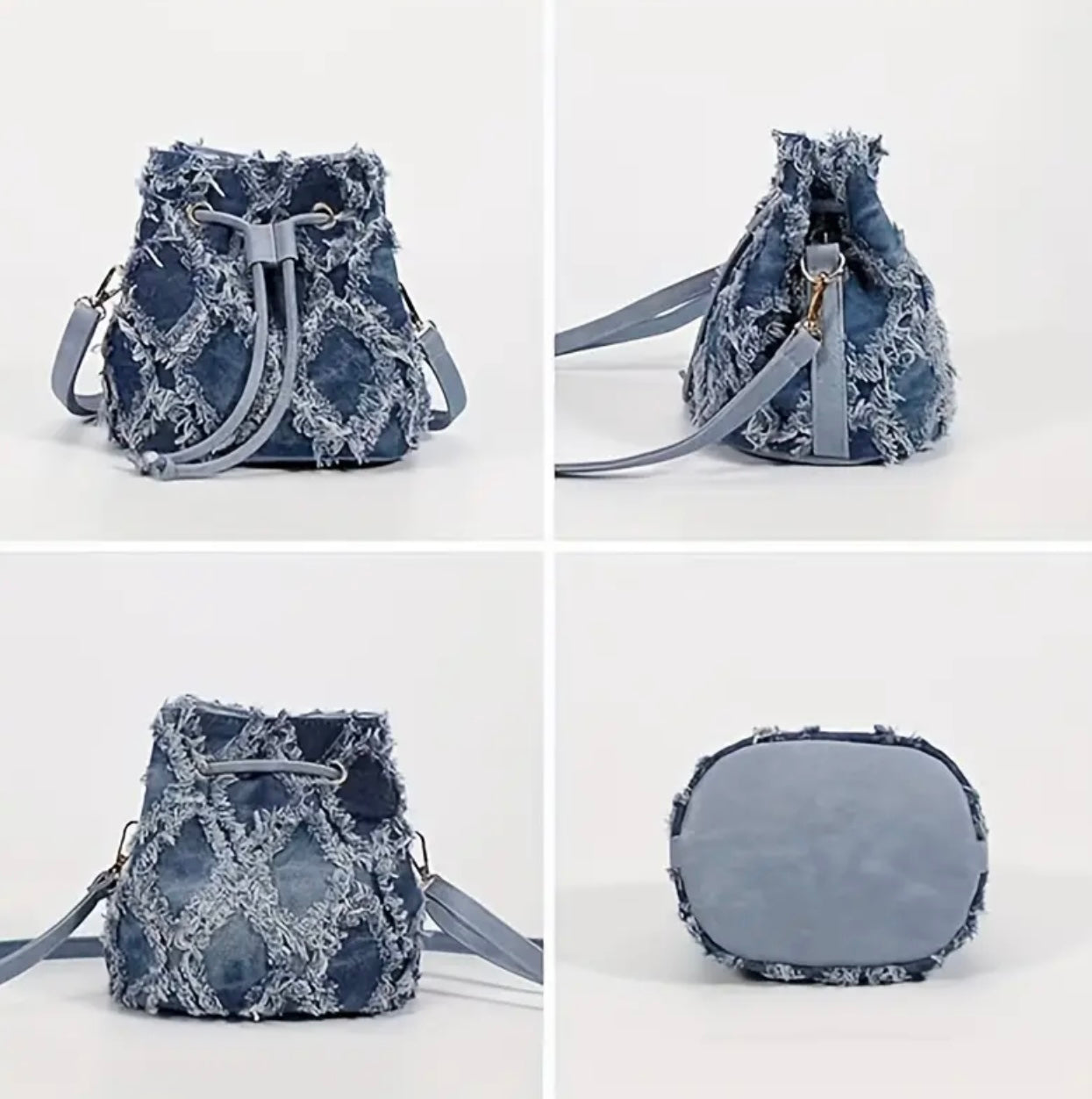 Denim Bucket Bag
