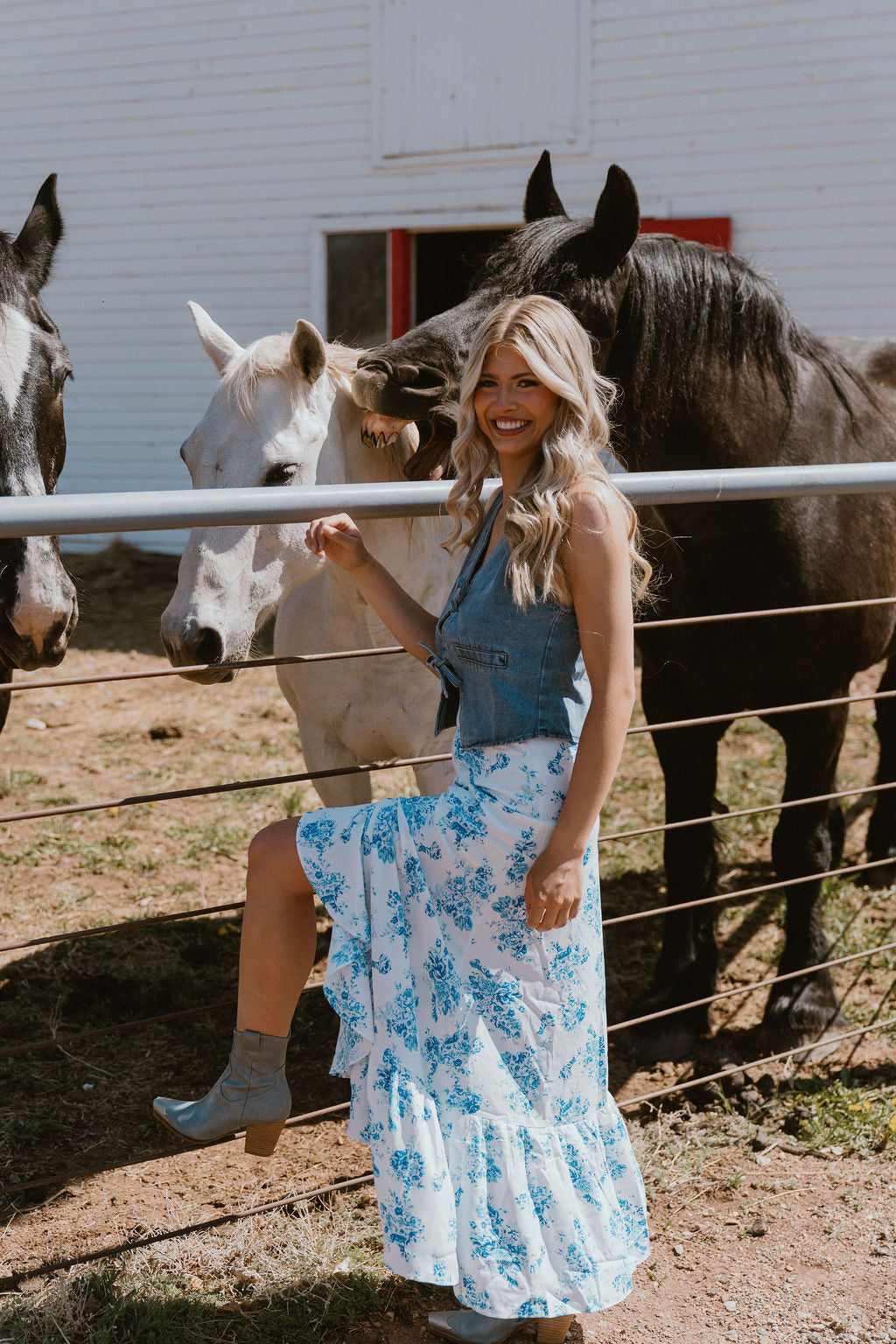The Lilian - High Waisted Ruffle Maxi Skirt