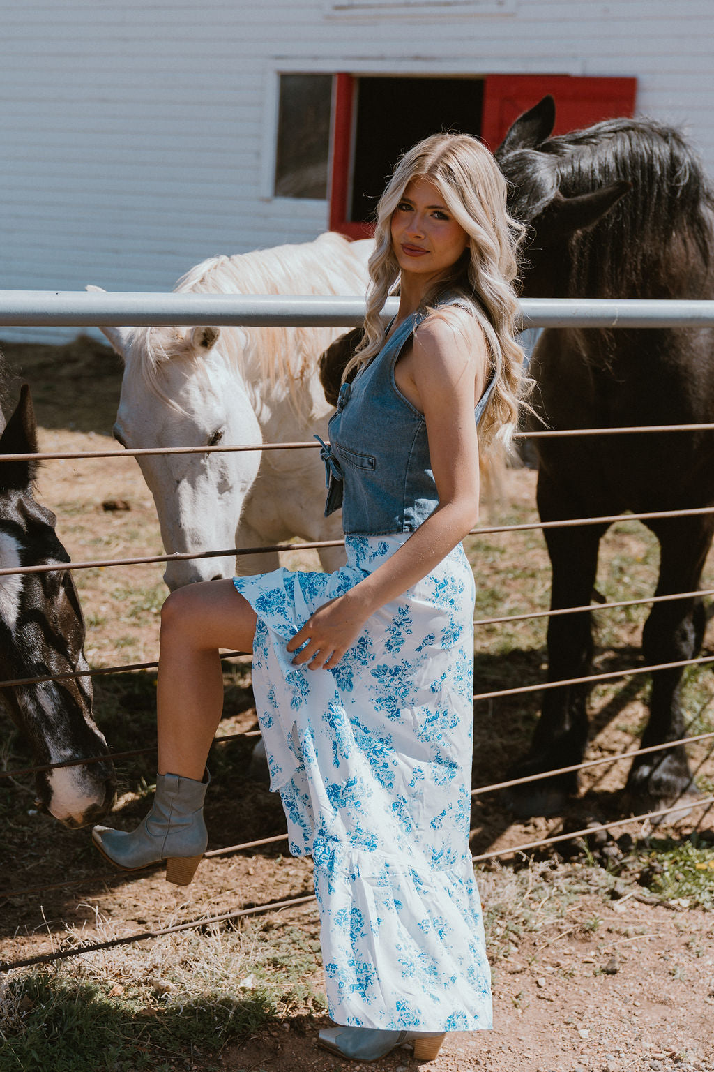 The Lilian - High Waisted Ruffle Maxi Skirt