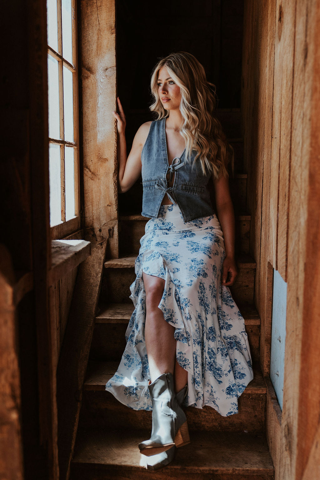 The Lilian - High Waisted Ruffle Maxi Skirt