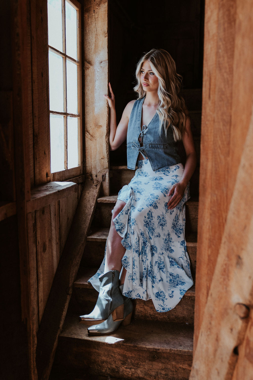 The Lilian - High Waisted Ruffle Maxi Skirt