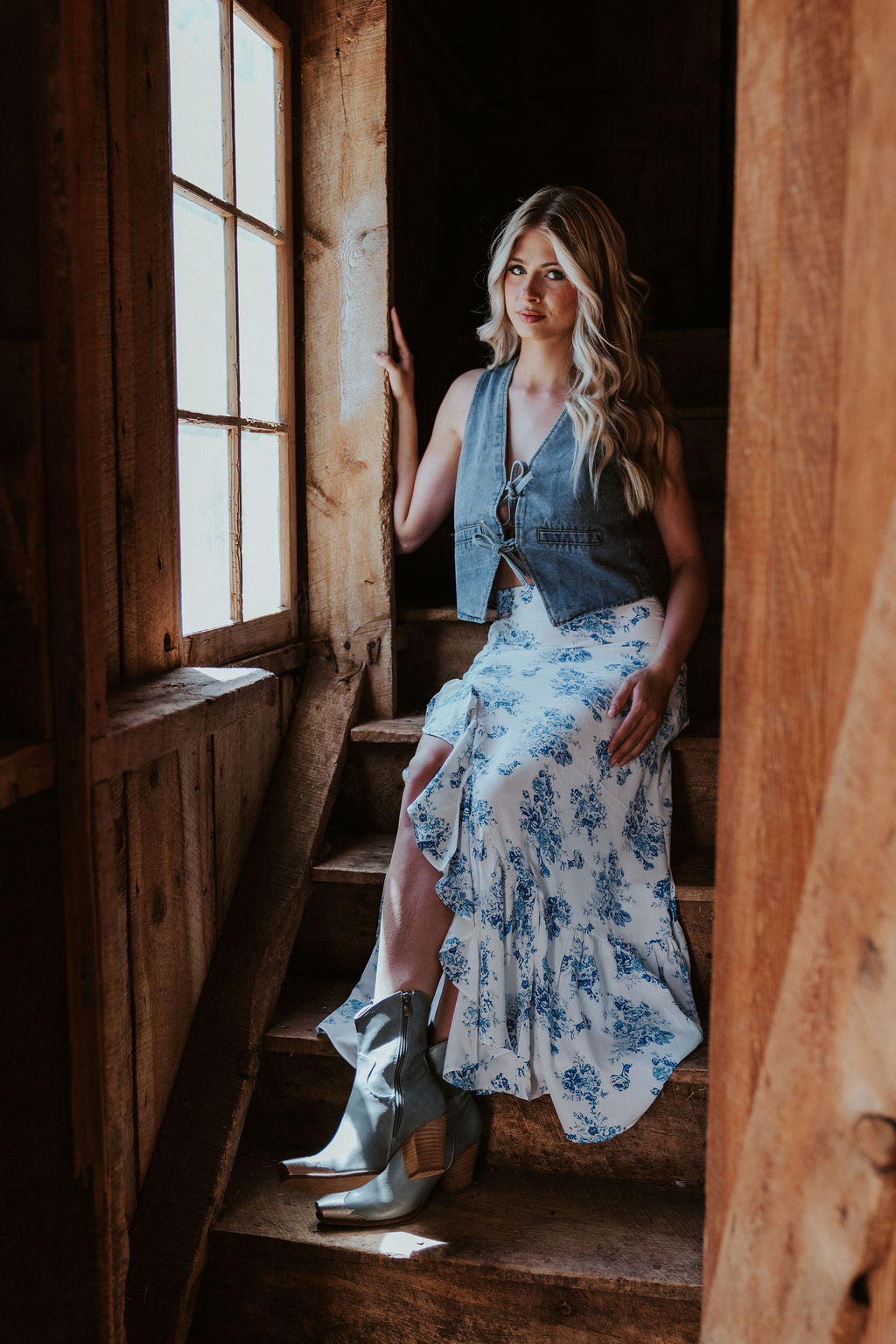 The Lilian - High Waisted Ruffle Maxi Skirt
