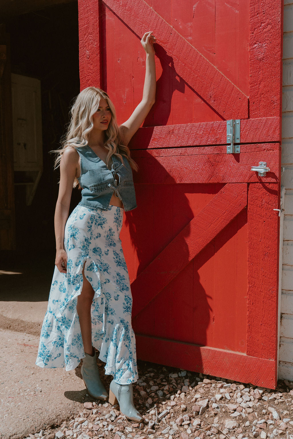 The Lilian - High Waisted Ruffle Maxi Skirt