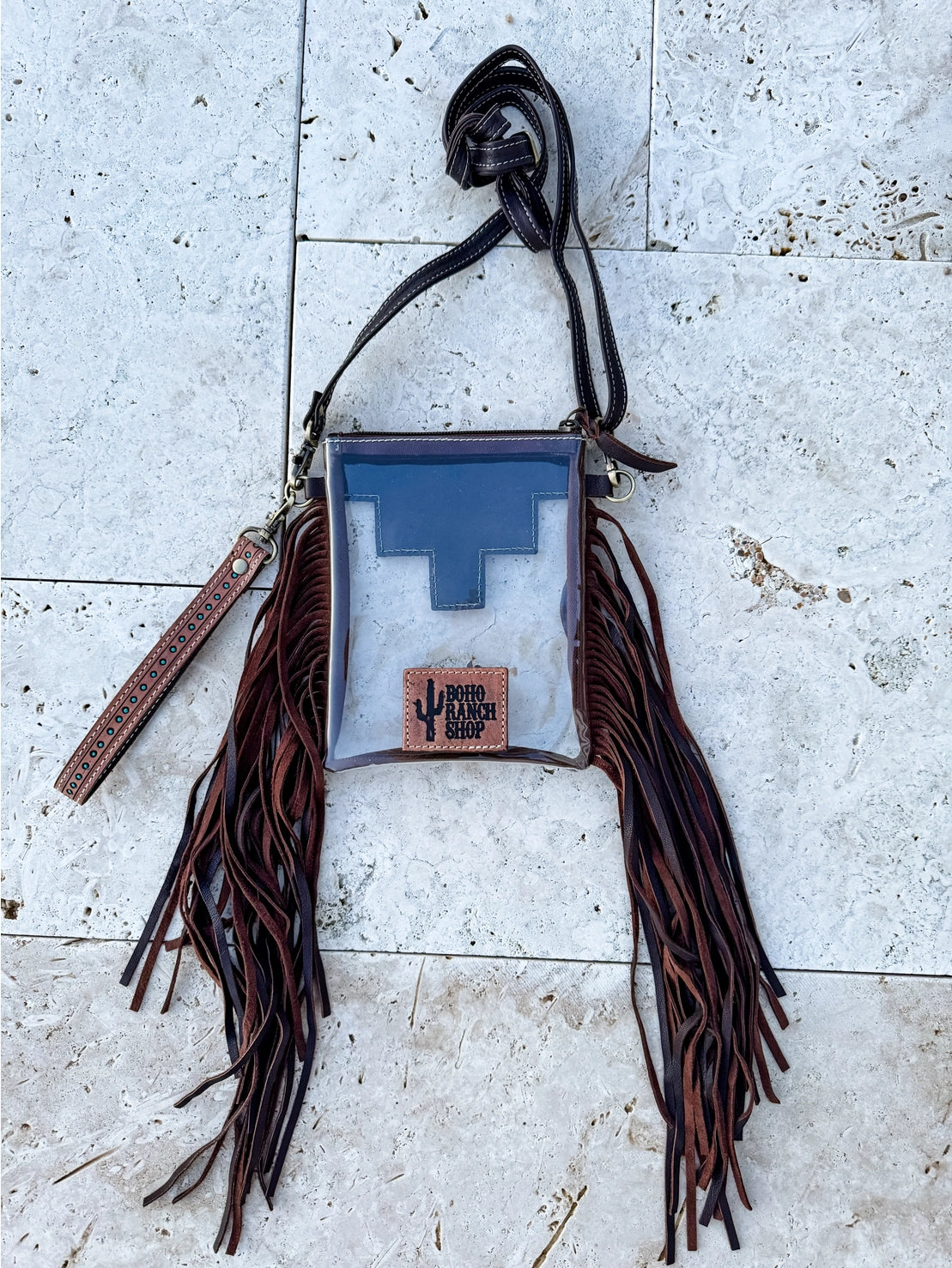 Shayne Small - Hand Tooled Clear Crossbody Concert Bag