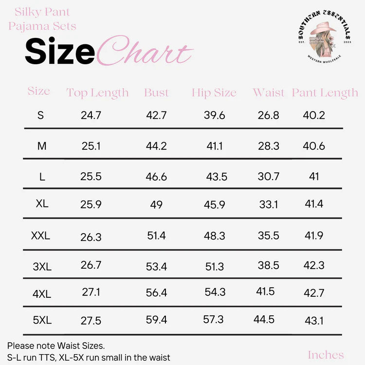 Western Christmas Silky Pajama Sets