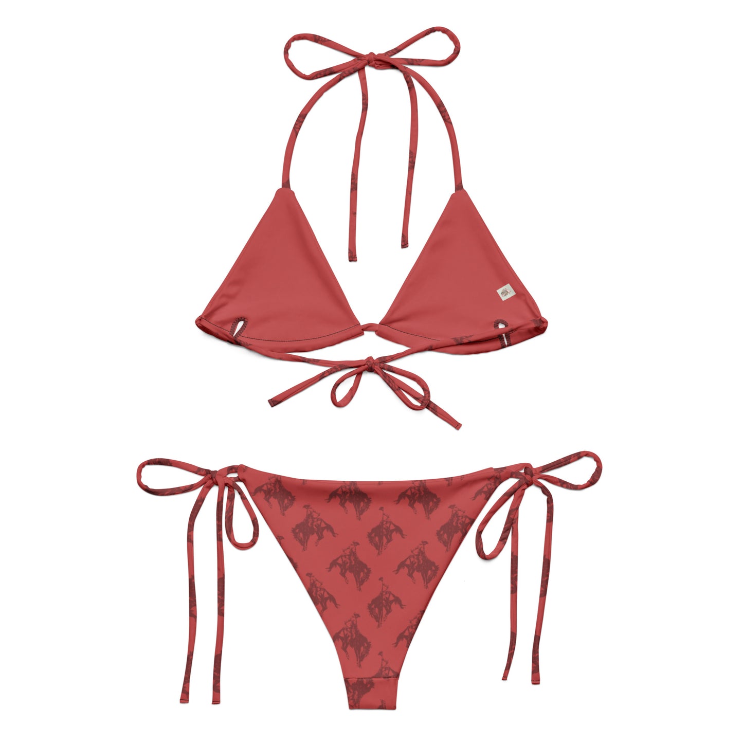 Red Bronc Rider string bikini