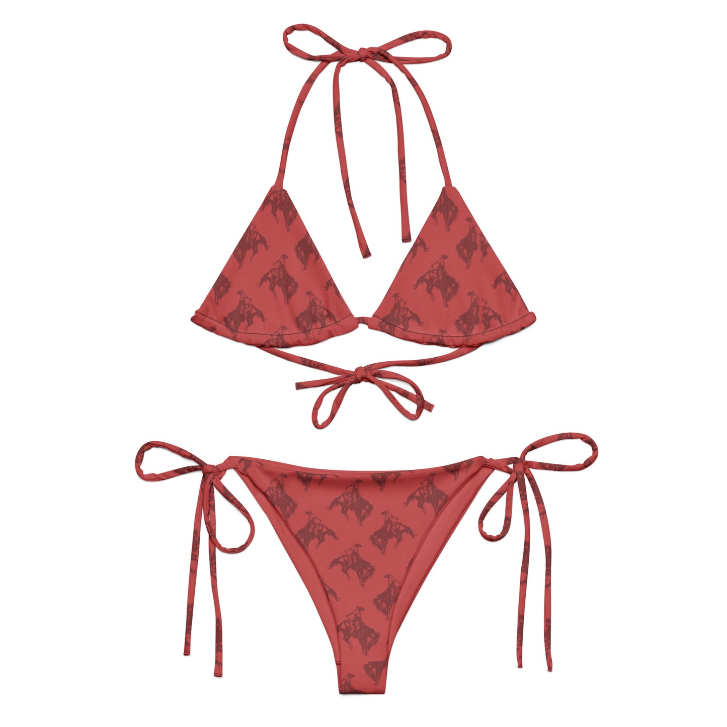 Red Bronc Rider string bikini
