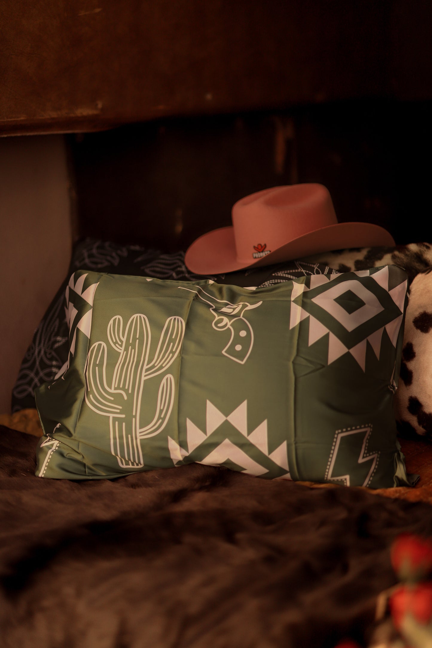 Cactus Cowboy Satin Pillow Case