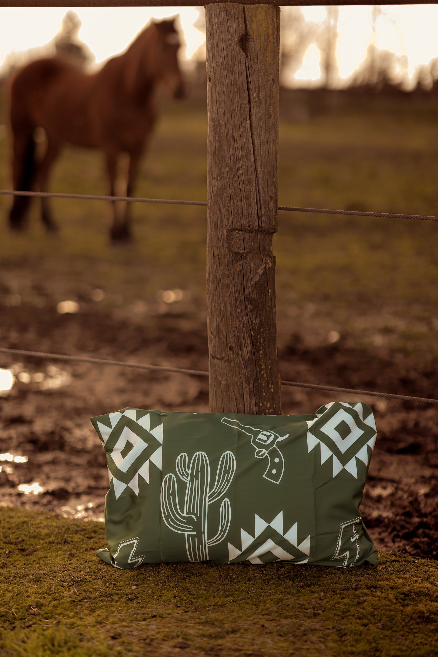 Cactus Cowboy Satin Pillow Case