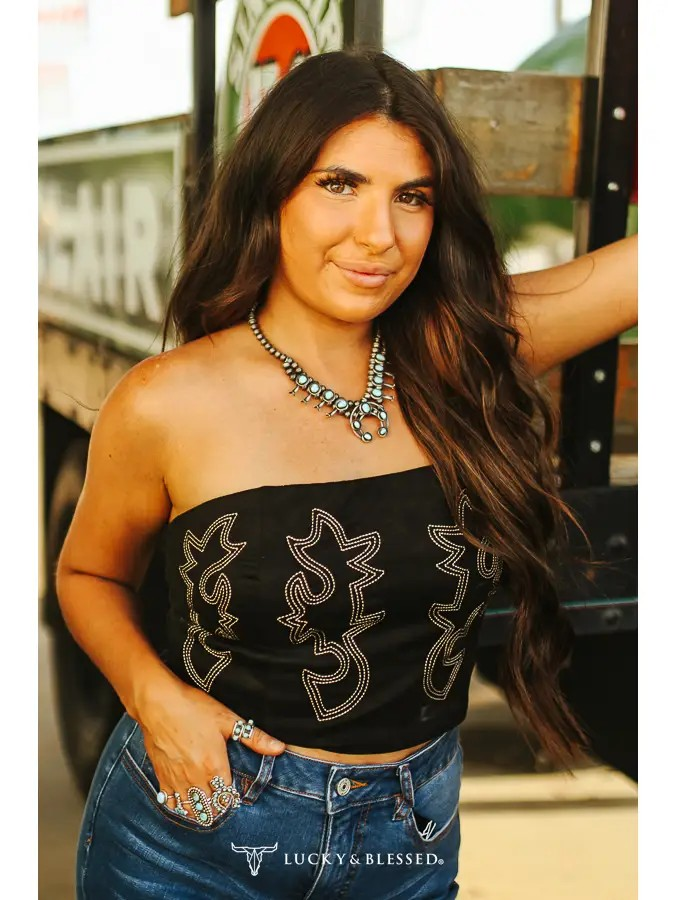 Black Stitched Corset