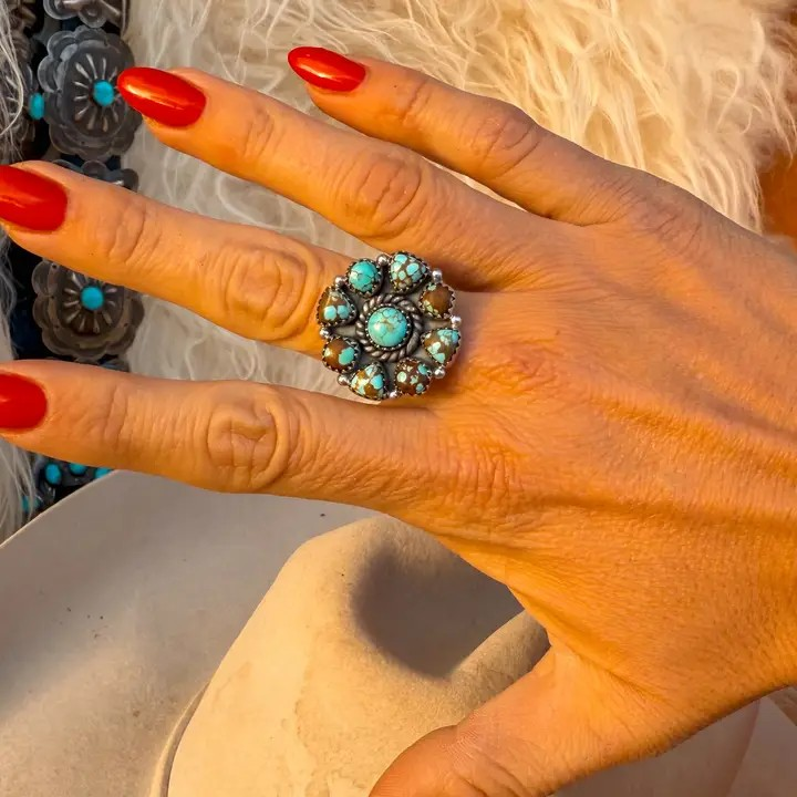 Coleby Adjustable Turquoise Ring