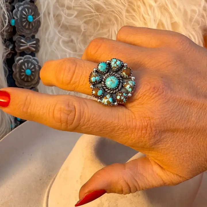 Coleby Adjustable Turquoise Ring
