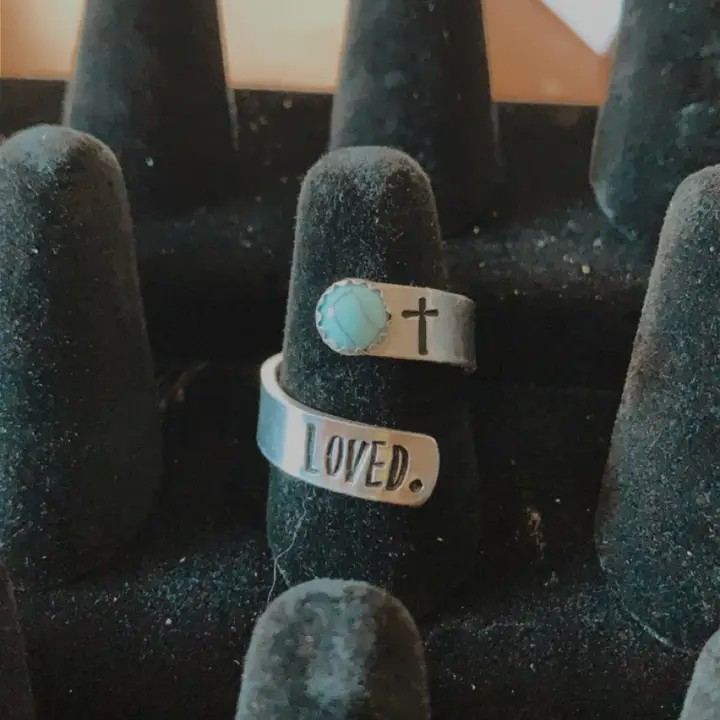 Stamped Turquoise Rings