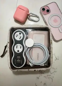 Cowhide Cosmetic Clear Case - Toiletry Makeup Travel Bag