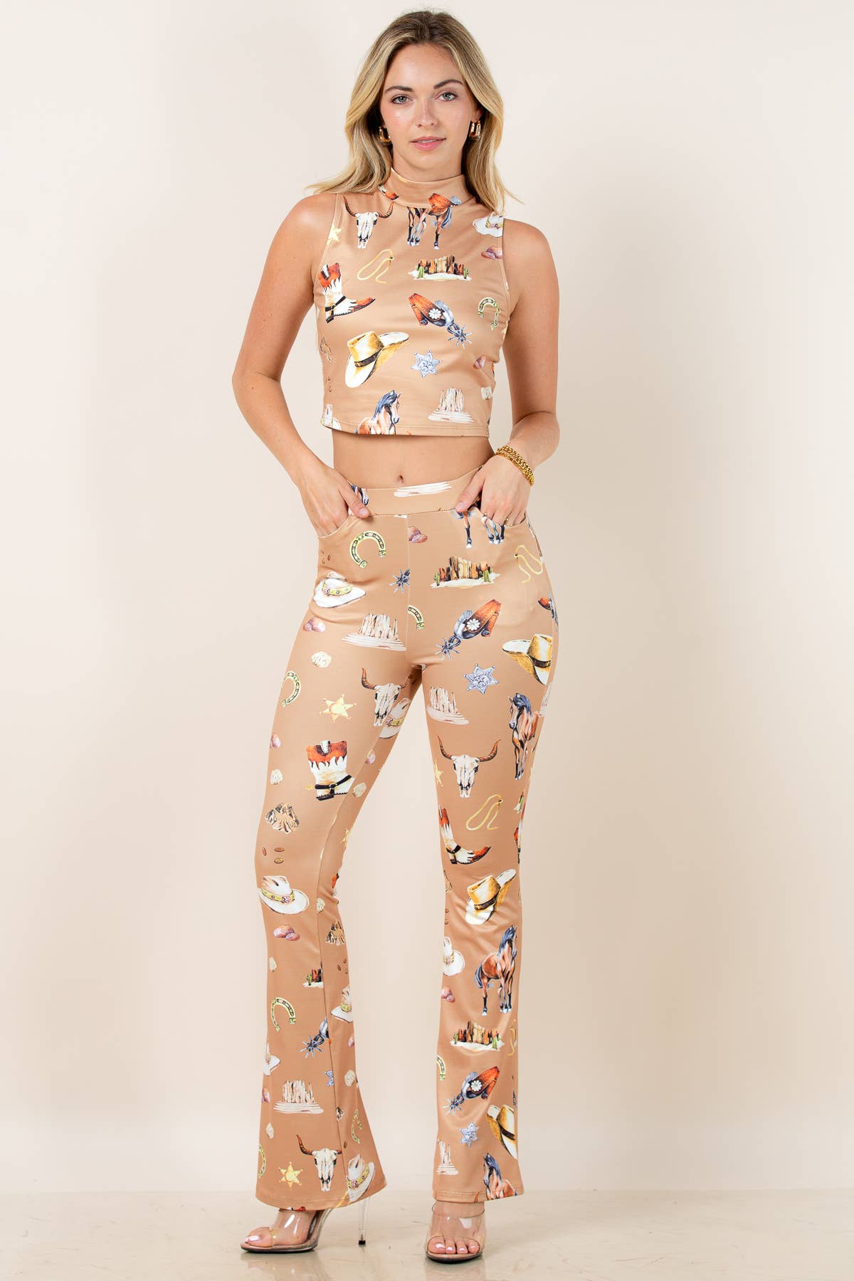 Desert Darling Western Flare Pants
