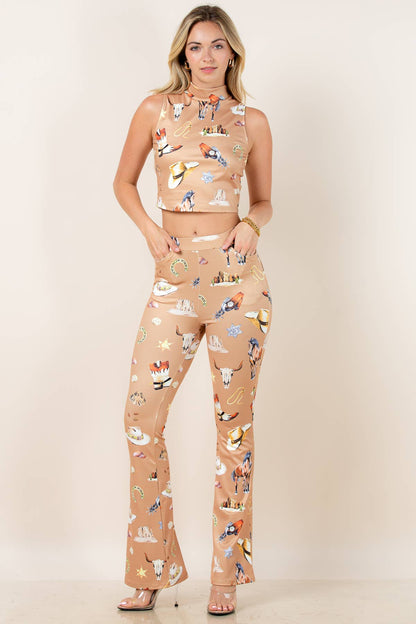 Desert Darling Western Flare Pants
