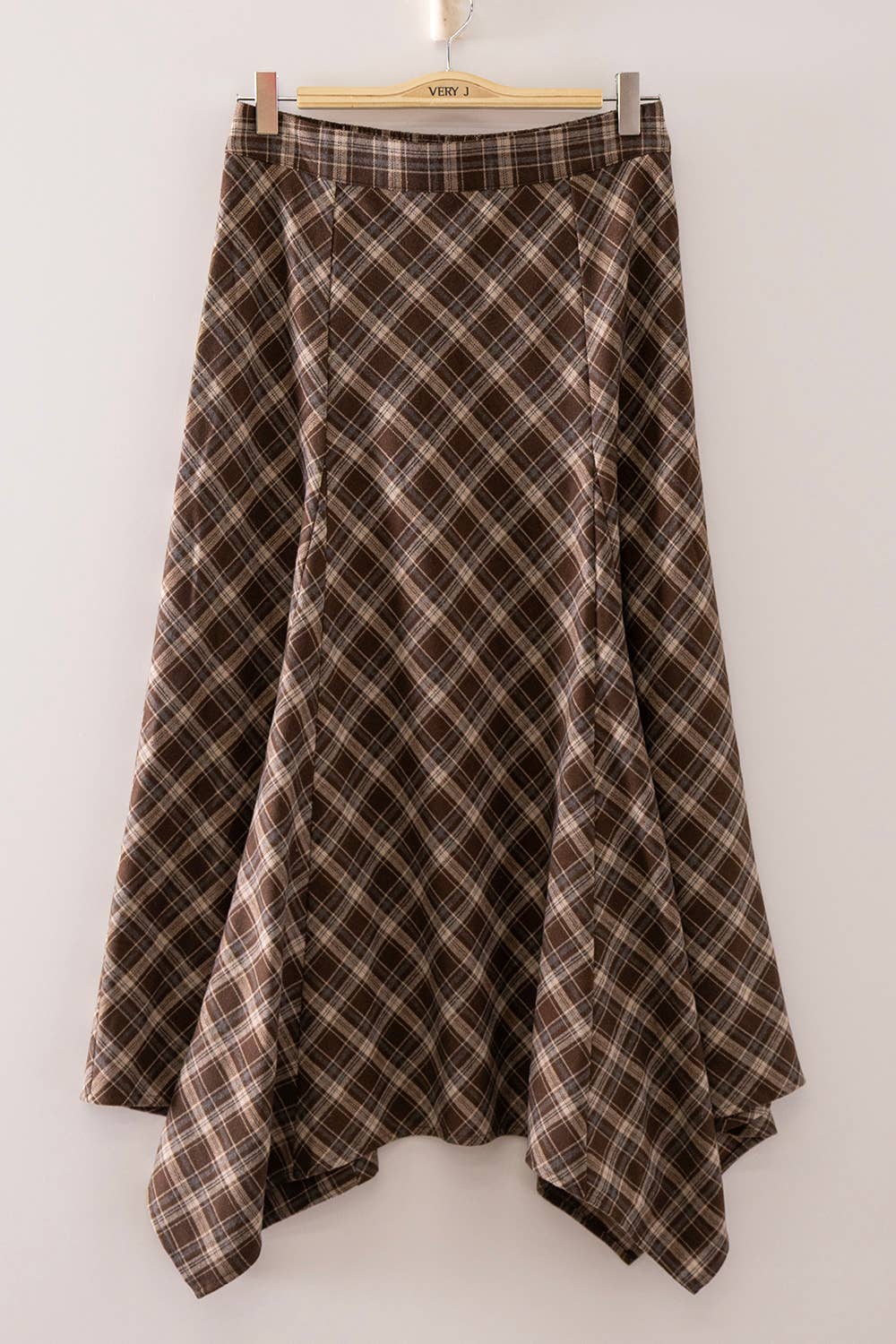 Autumn Trails Plaid Midi Skirt
