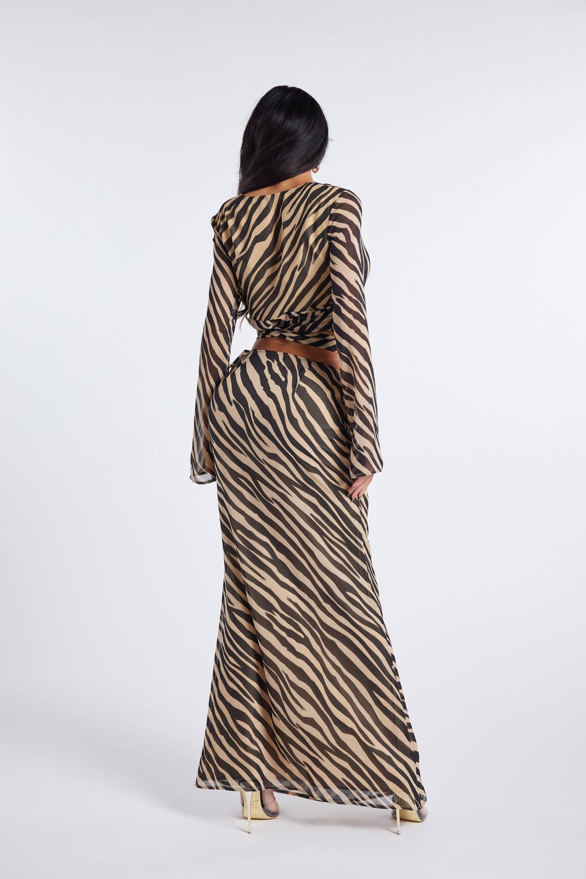 Untamed Elegance Zebra Print Two-Piece Set