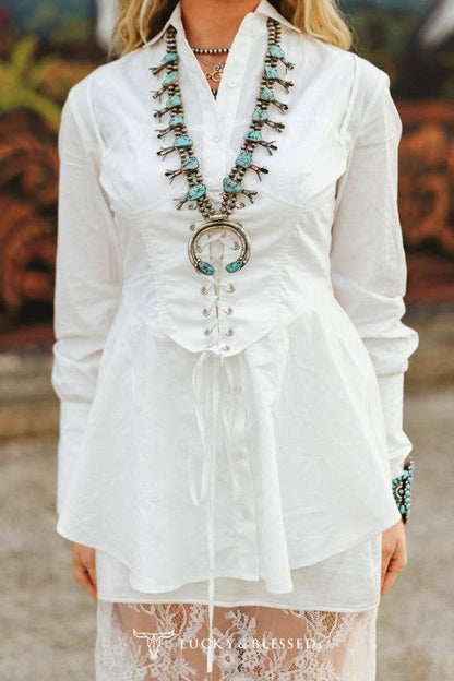 Western Romance Corset Button Down