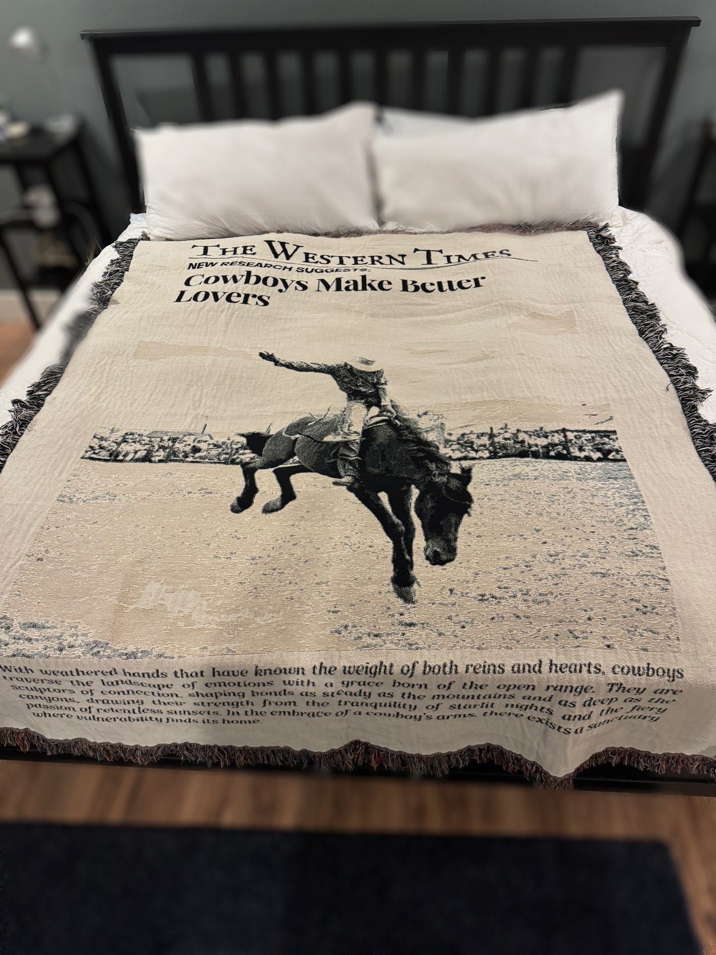 Cowboys Make Better Lovers Woven Blanket