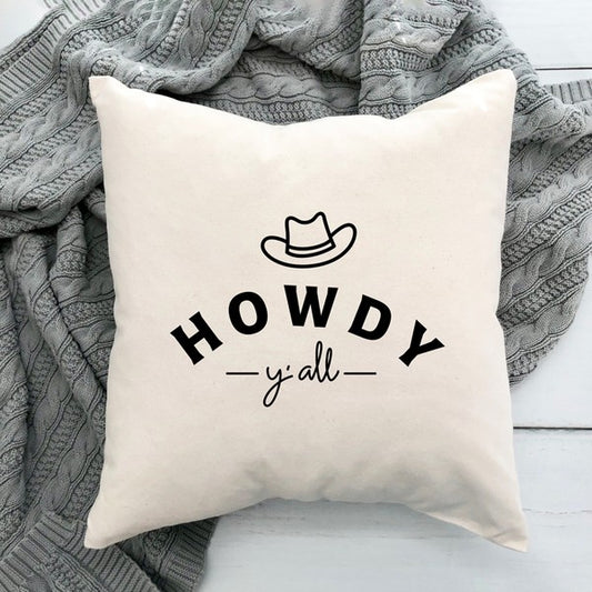 Howdy Y'all Hat Pillow Cover