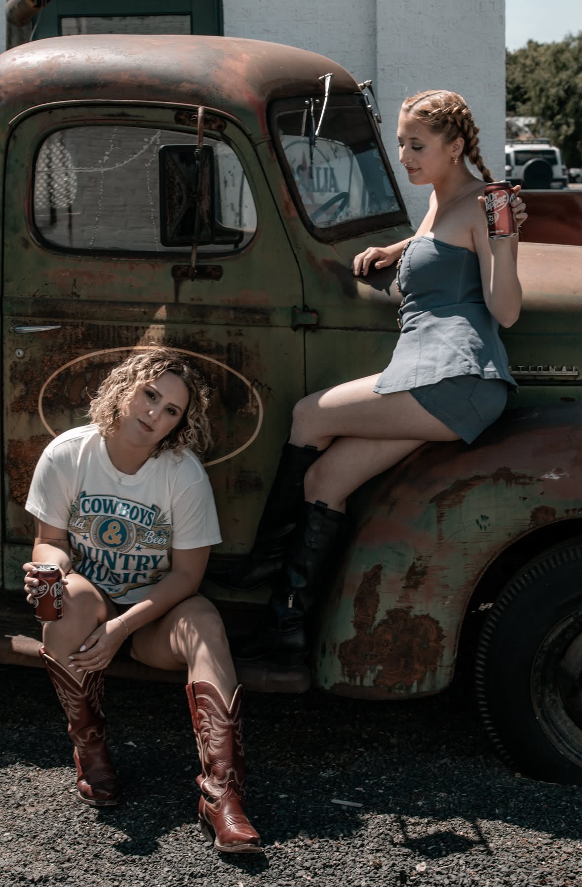 Cowboys, Cold Beer, and Country Music Relaxed Crop Tee