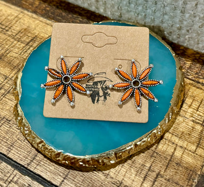 Wild West Orange Earrings