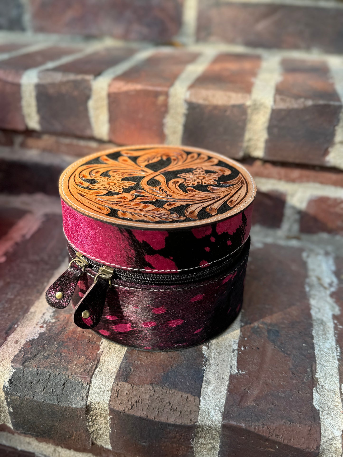 Pink Cowhide & Leather Travel Cases