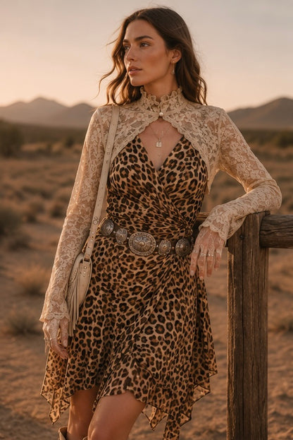 Mock Neck Lace Bolero