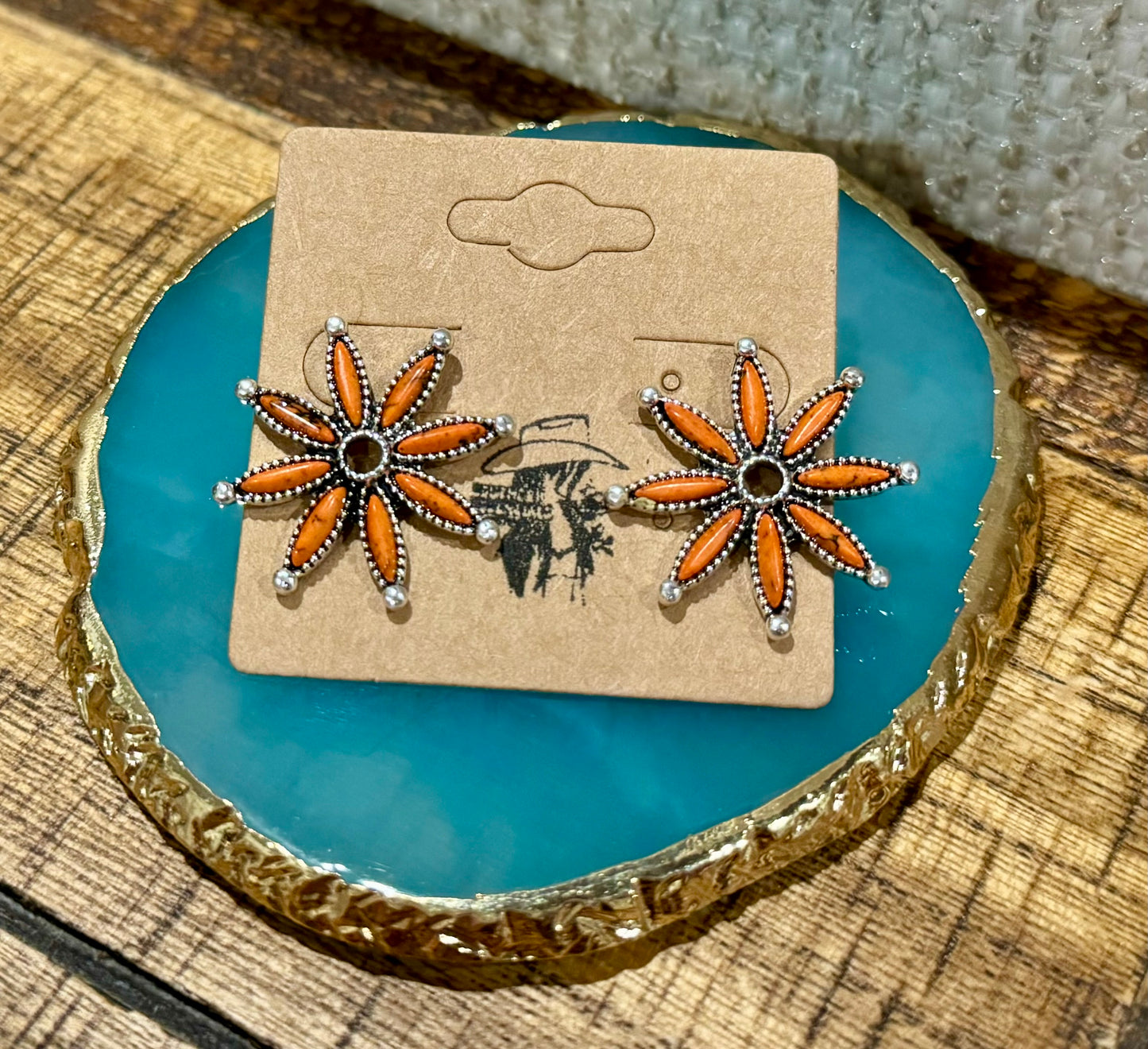 Wild West Orange Earrings