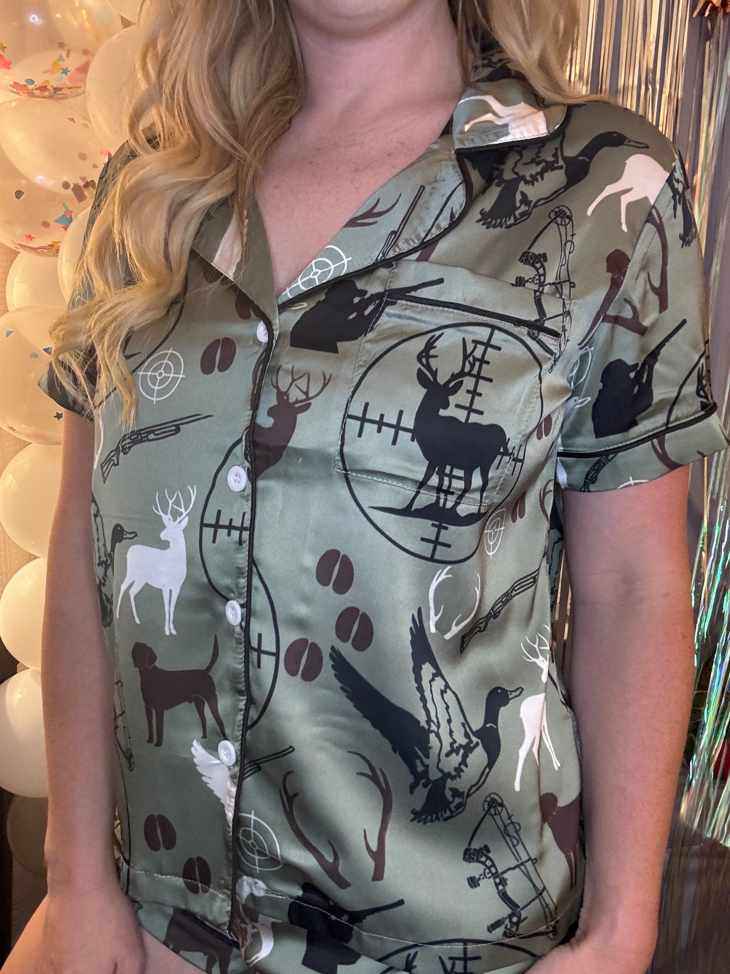 Hunting Season Silky Pajama Set