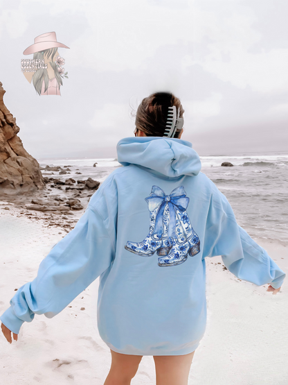 Am I Okay? Hoodie - Light Blue