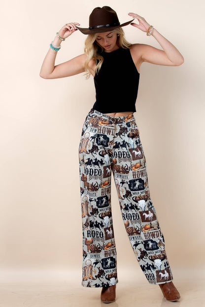 Howdy Darlin’ Rodeo Wide Leg Pants