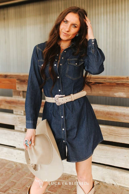 Sweet Magnolia Denim Dress