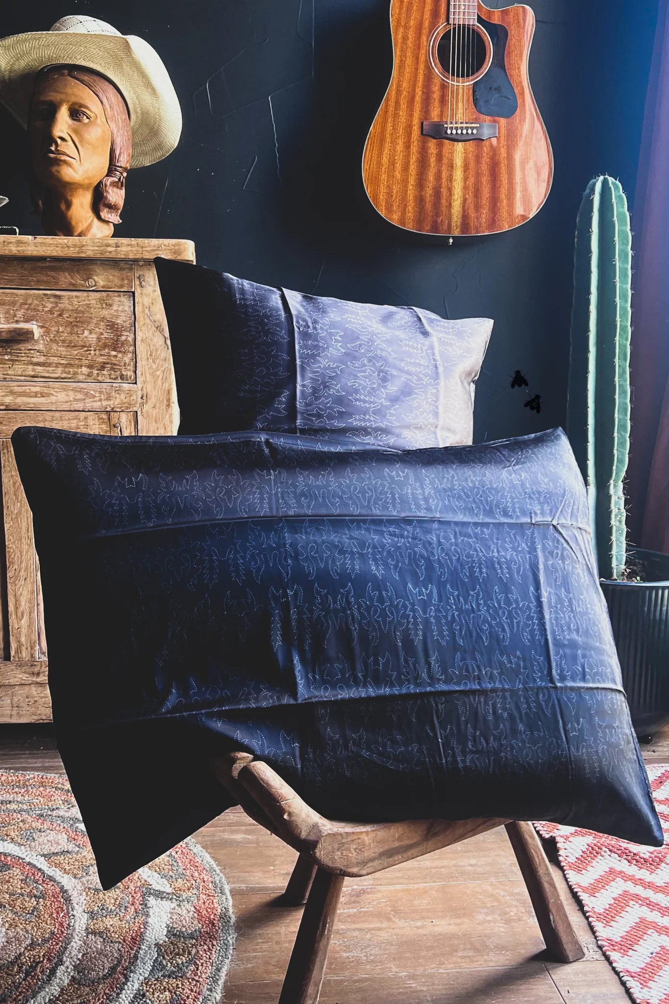 Satin Sleep Boot Stitch Pillows - King Size