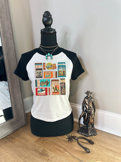 Western Matchbox Baby Tee