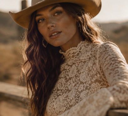 Ladies See Sheer Lace Blouse Layring Top
