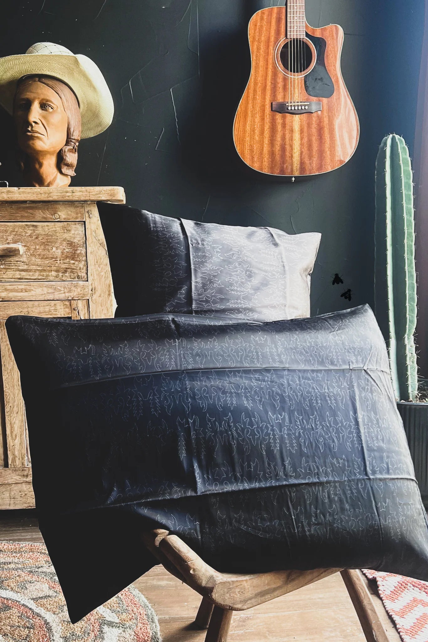 Satin Sleep Boot Stitch Pillows - King Size